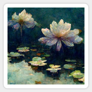 Waterlilies on the pond II Sticker